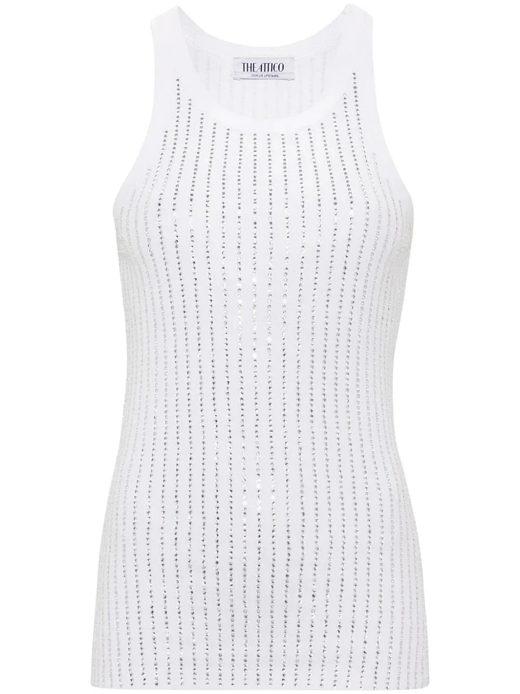 THE ATTICO - Rhinestone Embellished Tank