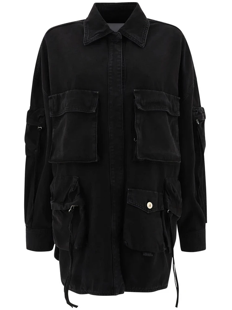 THE ATTICO - Denim Jacket in Washed Black