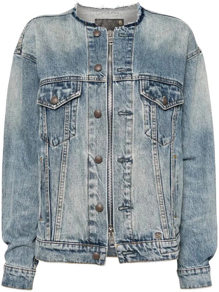 R13 - Collarless Trucker Jacket