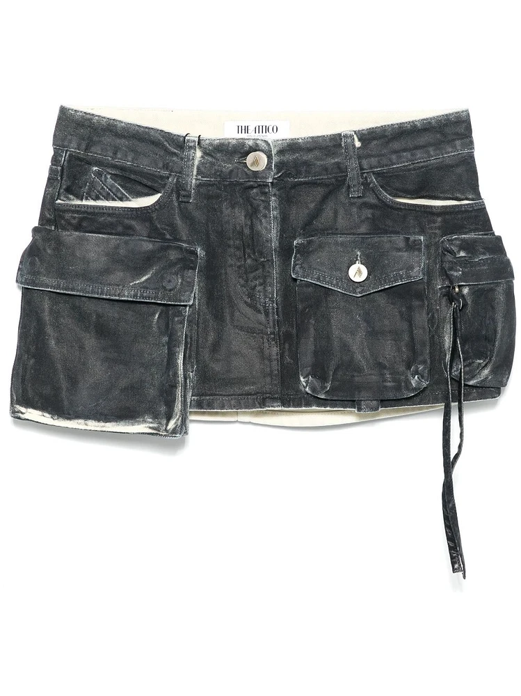 THE ATTICO - Fay Mini Skirt Midnight Blue