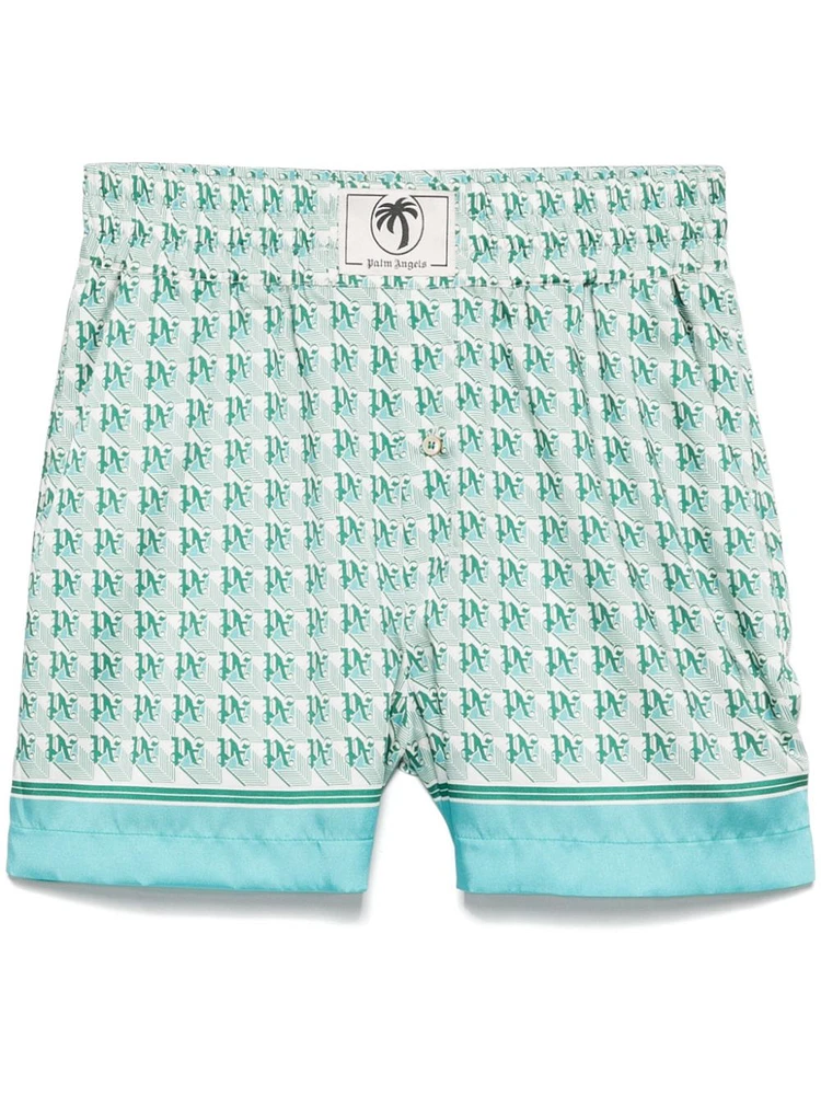 PALM ANGELS - Monogram Print Shorts