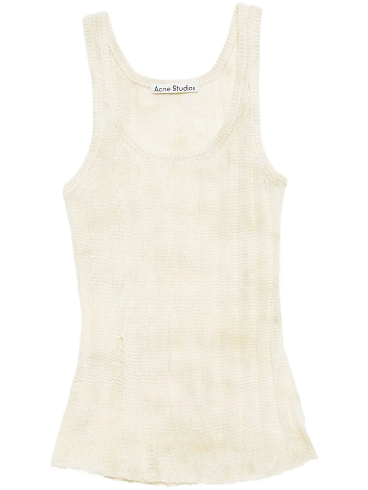 ACNE STUDIOS - Cream Distressed Tank Top