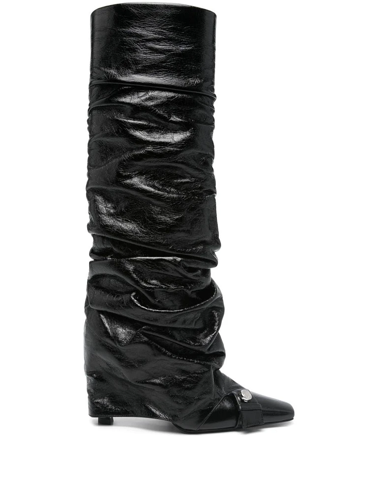 THE ATTICO - Juno Leather Boots Black