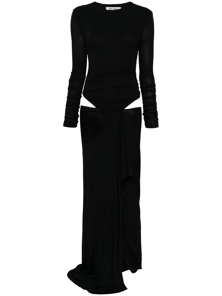 THE ATTICO - Cut Out Maxi Dress Black