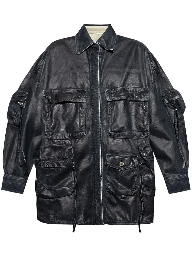 THE ATTICO - Pocket Denim Jacket Midnight Blue