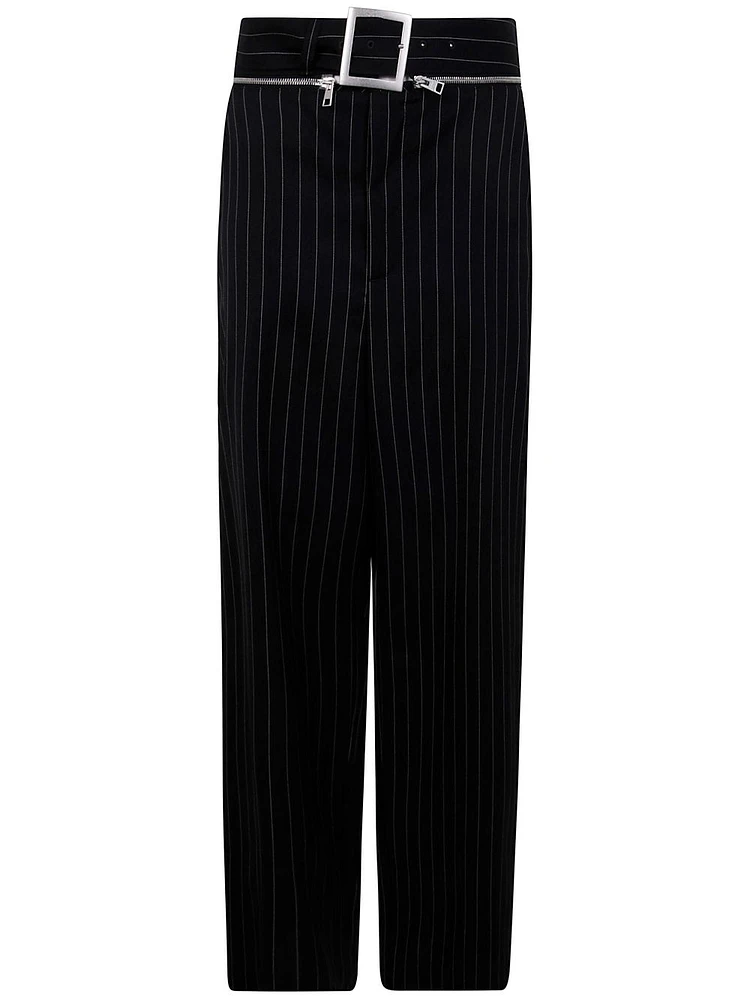 JEAN PAUL GAULTIER - Black Striped Trousers