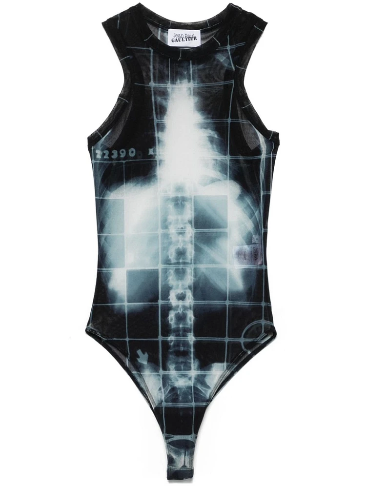 JEAN PAUL GAULTIER - Navy Blue X-Ray Bodysuit