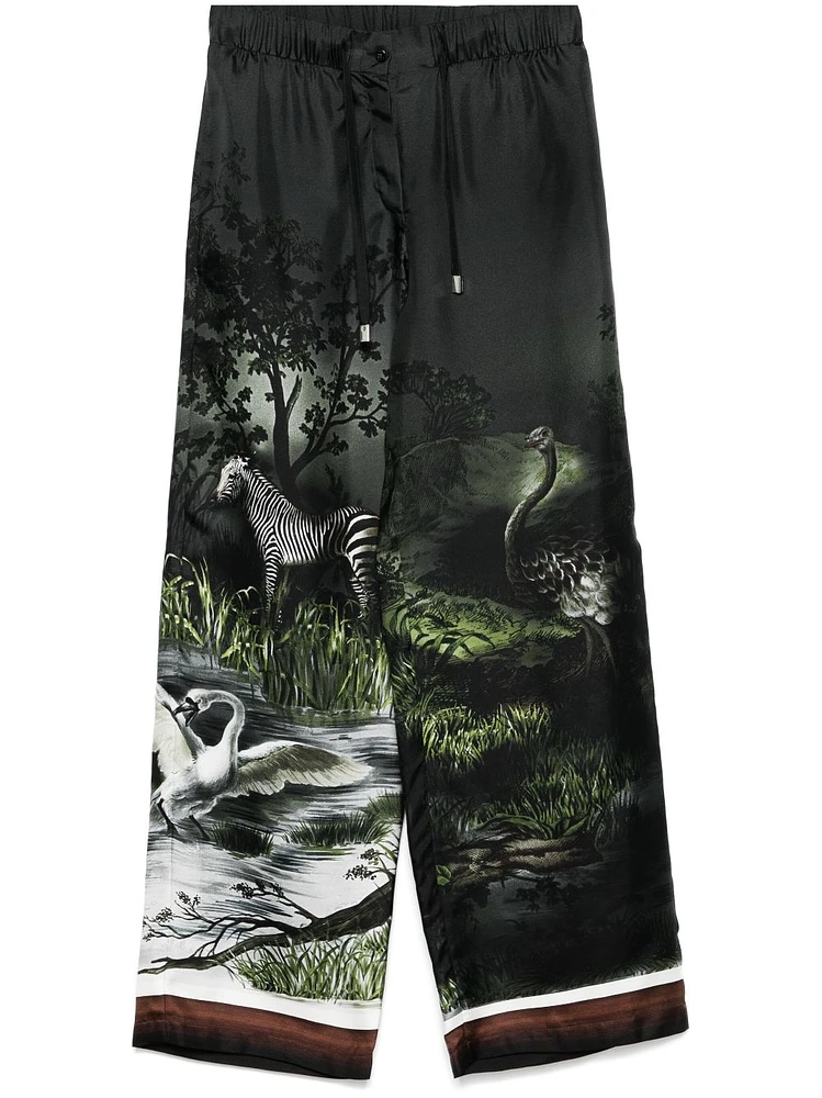 THE ATTICO - Printed Silk Pants