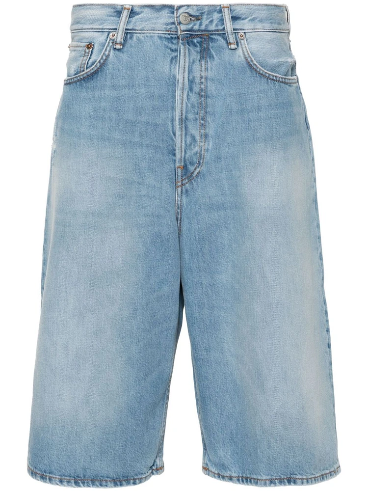 ACNE STUDIOS -Straight Leg Denim Shorts in Blue