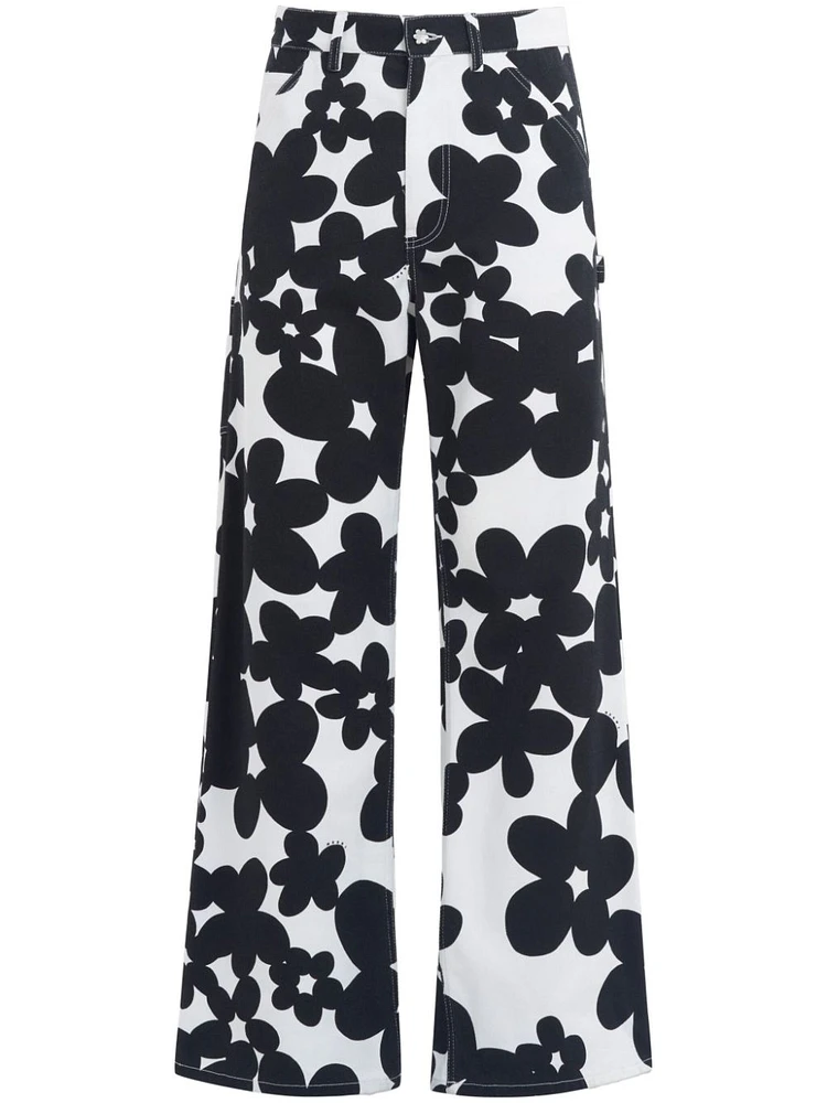 MARNI - Floral Print Gabardine Pant