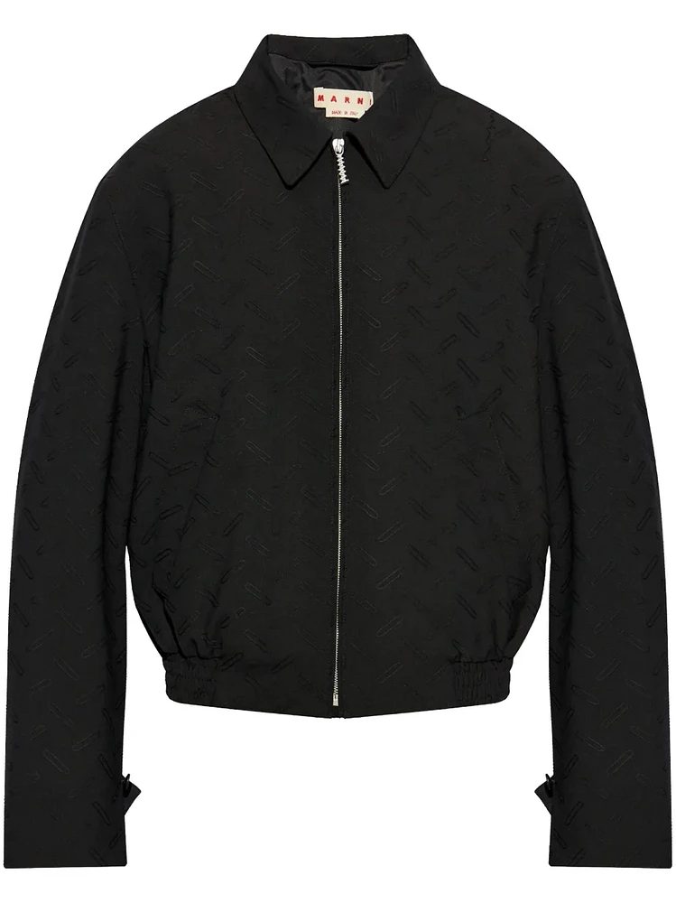 MARNI - Virgin Wool Bomber Jacket in Black