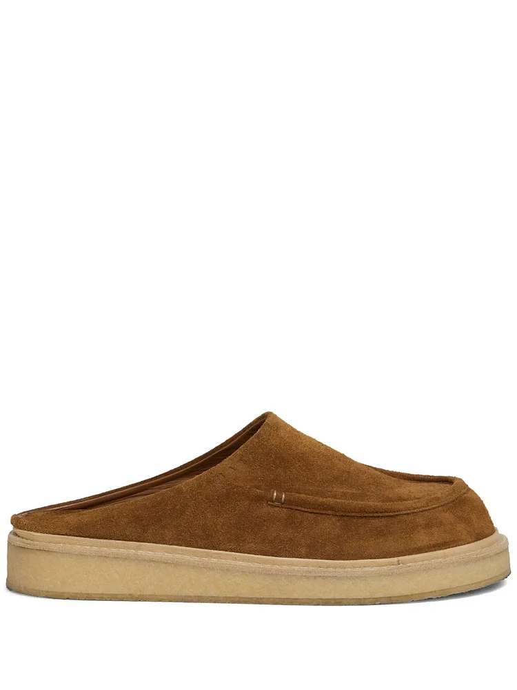 MARNI - Suede Sabot Clog in Brown