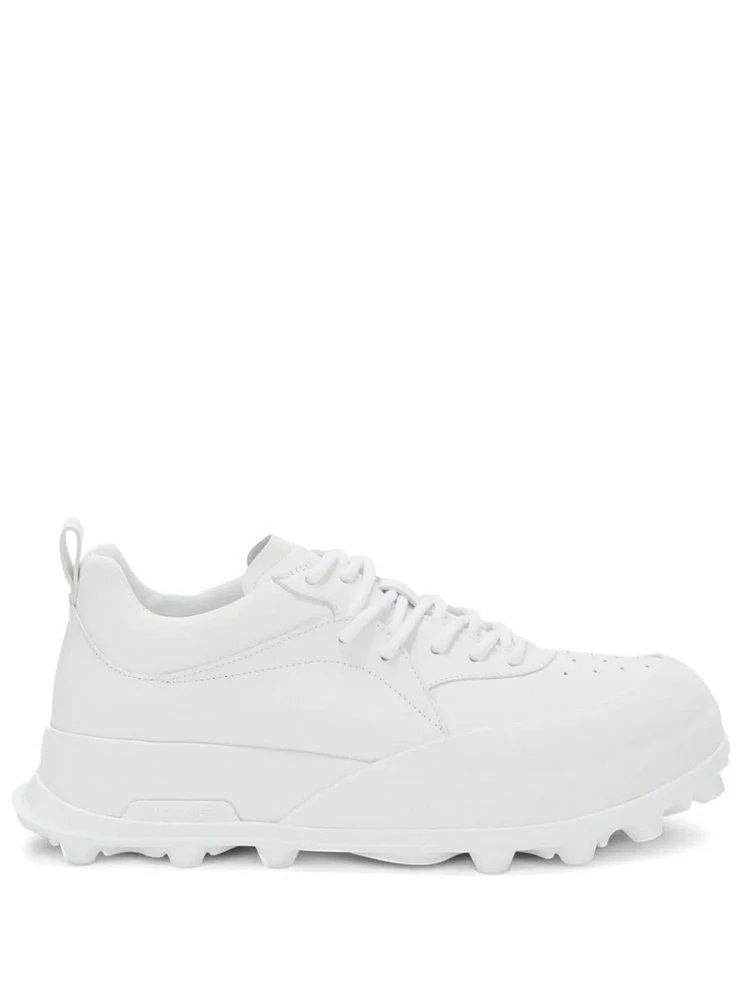 JIL SANDER - Leather Orb Sneakers in White