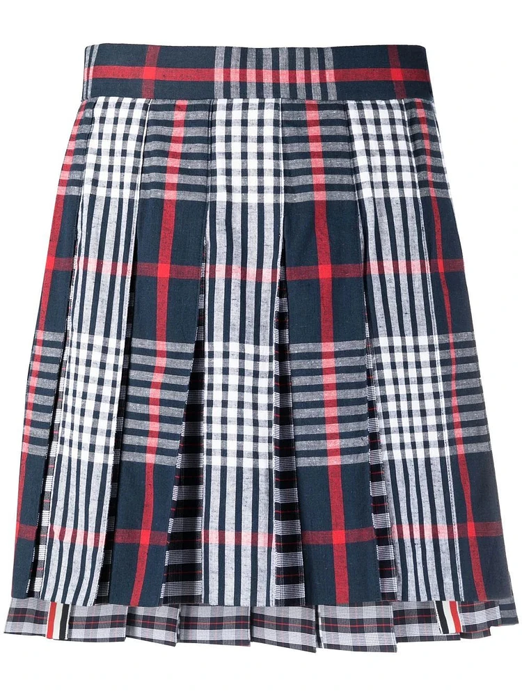 THOM BROWNE - Pleated Asymmetrical Skirt