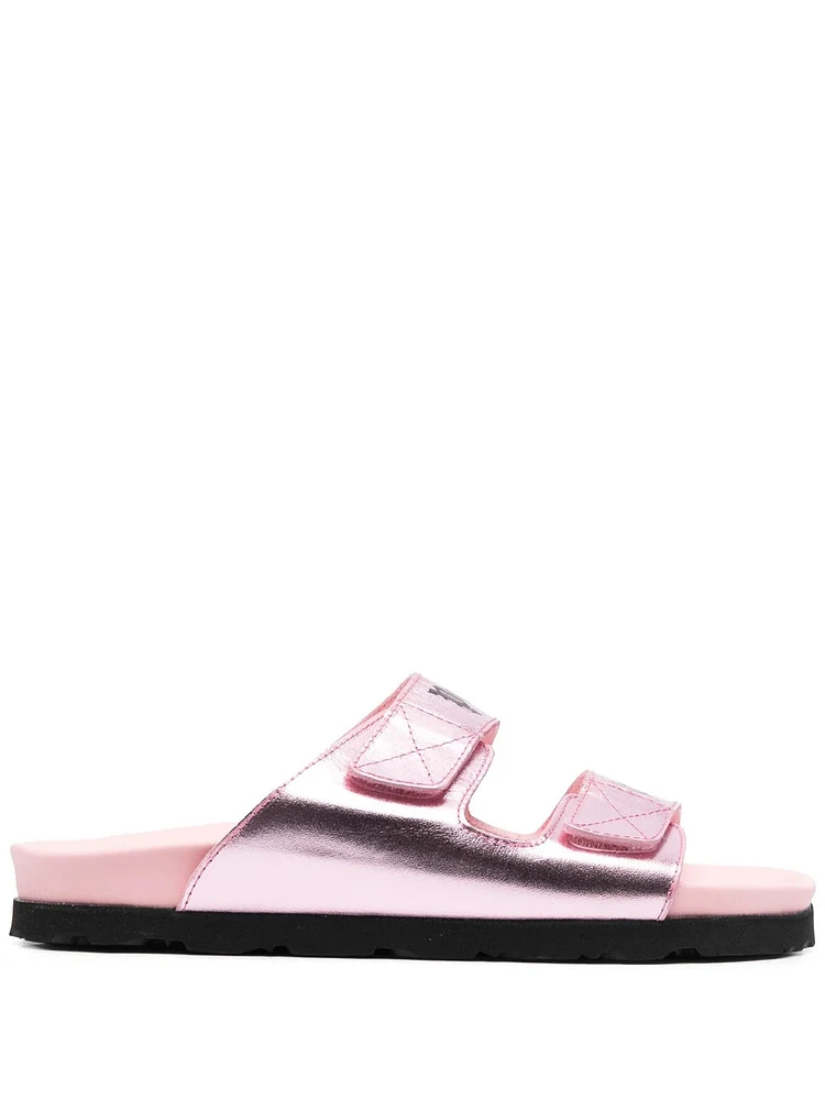 PALM ANGELS - Leather Sandals in Pink