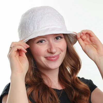 Lorella embroidery cloche hat