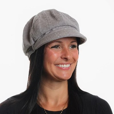 Waffle fabric newsboy cap