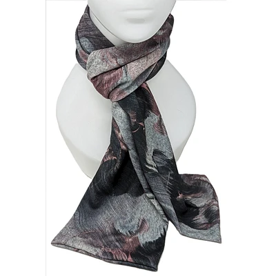 Double scarf with marble pattern