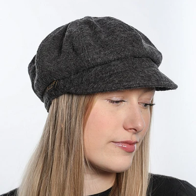 Boiled wool newsboy cap