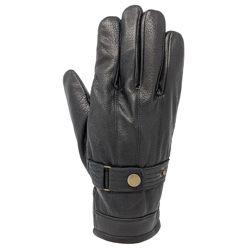Gant de cuir avec boutons pour homme