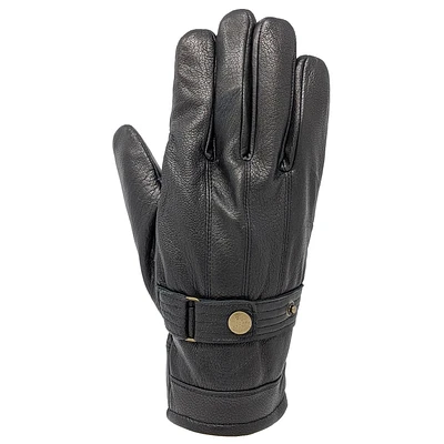 Gant de cuir avec boutons pour homme