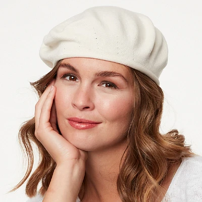 Lightweight cotton beret