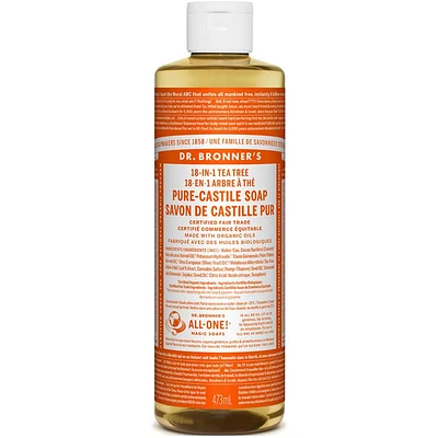 DR. BRONNER'S PURE-CASTILE LIQUID SOAP TEA TREE 473ML