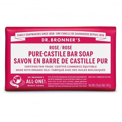 DR. BRONNER'S PURE-CASTILE BAR SOAP ROSE