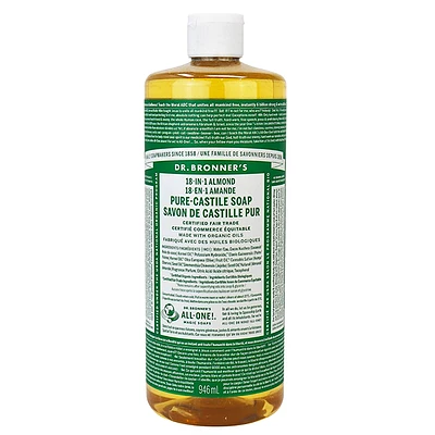 DR. BRONNER'S PURE-CASTILE LIQUID SOAP ALMOND 946ML
