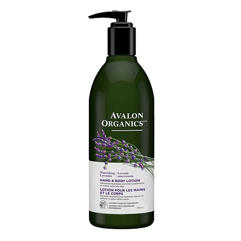AVALON ORGANICS LOTION MAINS CORPS LAVANDE NOURRISSANTE