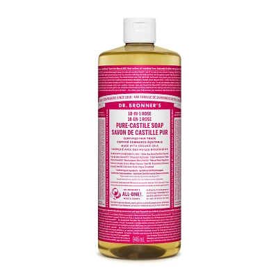 DR. BRONNER'S PURE-CASTILE LIQUID SOAP ROSE 946ML
