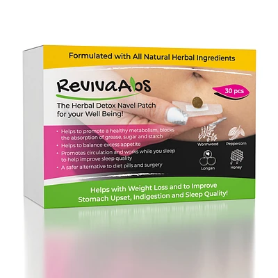 RevivaAbs Herbal Detox Navel Patches (30pc) - Weight Loss Patch