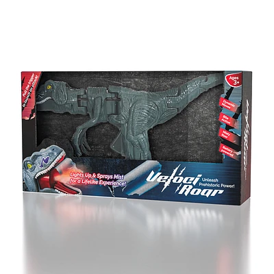 VelociRoar Trigger The Velociraptor Animatronic Dinosaur Toy LED Lights & Spray Function