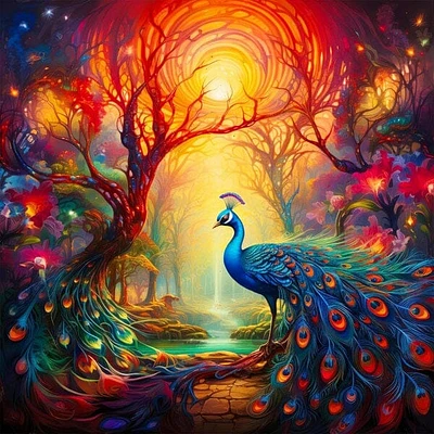 Studio Art Diamond Painting Full Coverage "Majectic Plumes" (40cm x 40cm)