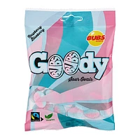 BUBS Godis: Sour Raspberry & Blueberry Goody Ovals (90g) Made in Sweden