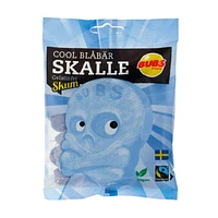 BUBS Godis: Cool Blueberry Sour Skulls Foam Candy (90g) Made in Sweden