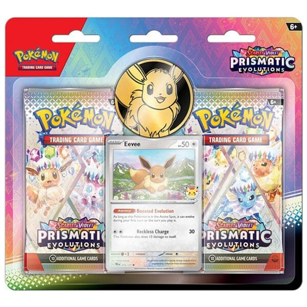 Pokémon TCG: Scarlet & Violet 8.5 Prismatic Evolutions Two-Pack Blister w/ Coin