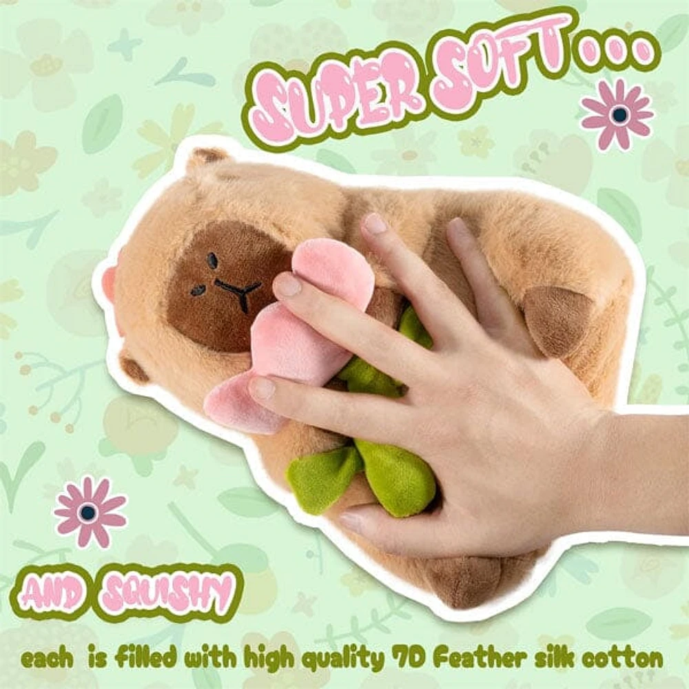 Capybara 9" Kawaii Flower Plush Toy