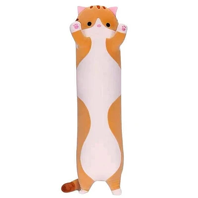 Extra Long Animal Plush Toy 4.5ft Body Pillow - Orange Tabby Cat
