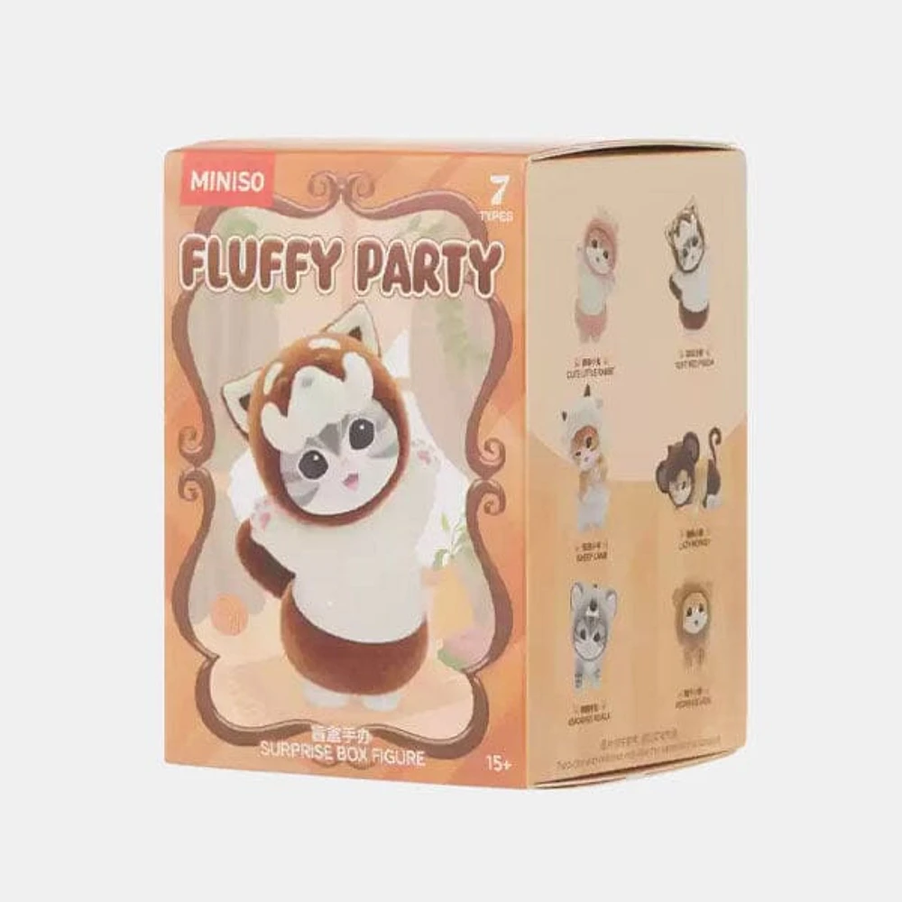 MINISO x Mofusand: Fluffy Party Series Flocked Collectible Figurine Blind Box (1pc)