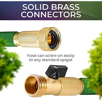 GRO-Hose GREEN 75ft Expandable Hose With Sprayer Nozzle & Brass Valve