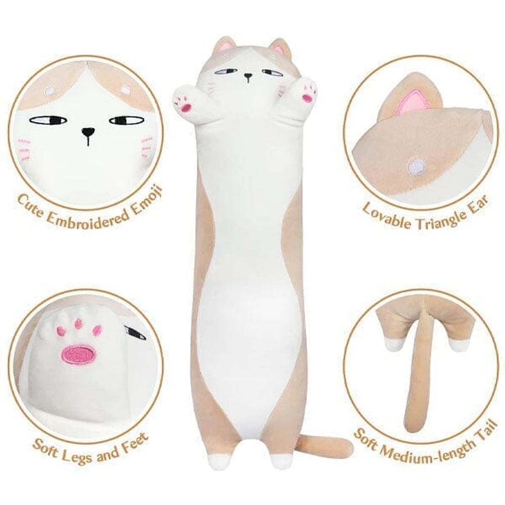 Extra Long Animal Plush Toy 4.5ft Body Pillow - Grumpy Cat