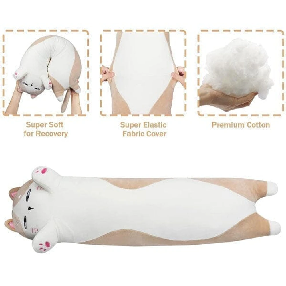 Extra Long Animal Plush Toy 4.5ft Body Pillow - Grumpy Cat