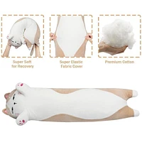Extra Long Animal Plush Toy 4.5ft Body Pillow - Grumpy Cat