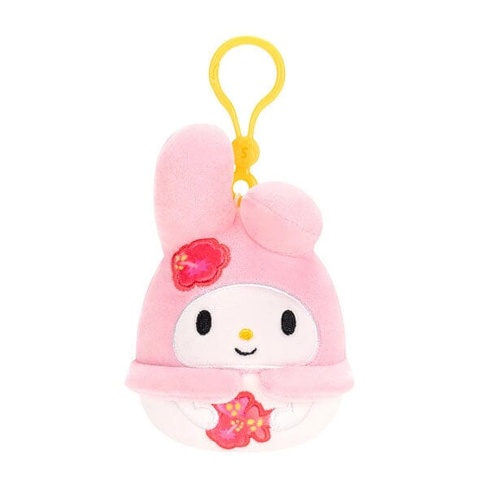 Squishmallows Plush Toys 3.5" 2025 Sanrio Hello Kitty & Friends Tropical Fruit Treats Clip-On Squad (Characters Ship Assorted)