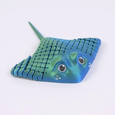 3D Treasures 3D-Printed Articulated Manta Ray Fidget Toy (Multiple Colors)