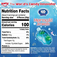 Amos 4D Gummy Mermaid Jewels (6oz) Liquid Filled Centers!