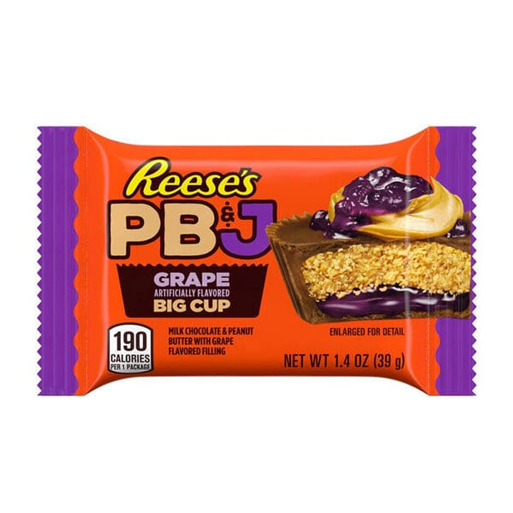 REESE'S Big Cup PB&J Grape Milk Chocolate Peanut Butter Cup (1.4oz)