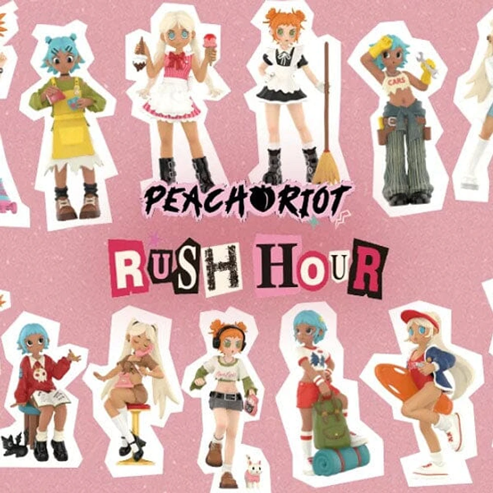 Pop Mart x Peach Riot: Rush Hour Series Collectible Figurine Blind Box (1pc)