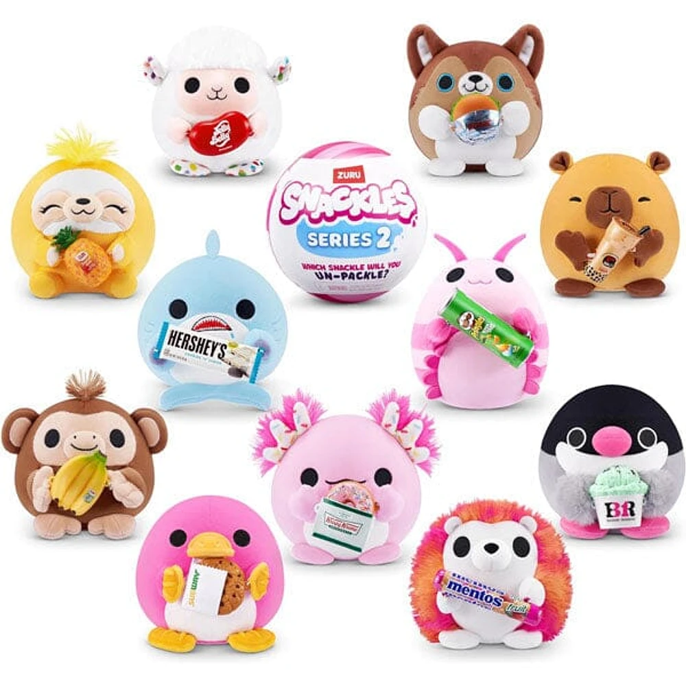 ZURU Mini Brands Snackles Mystery Mini 5" Plush Capsule Series 2 Wave 1